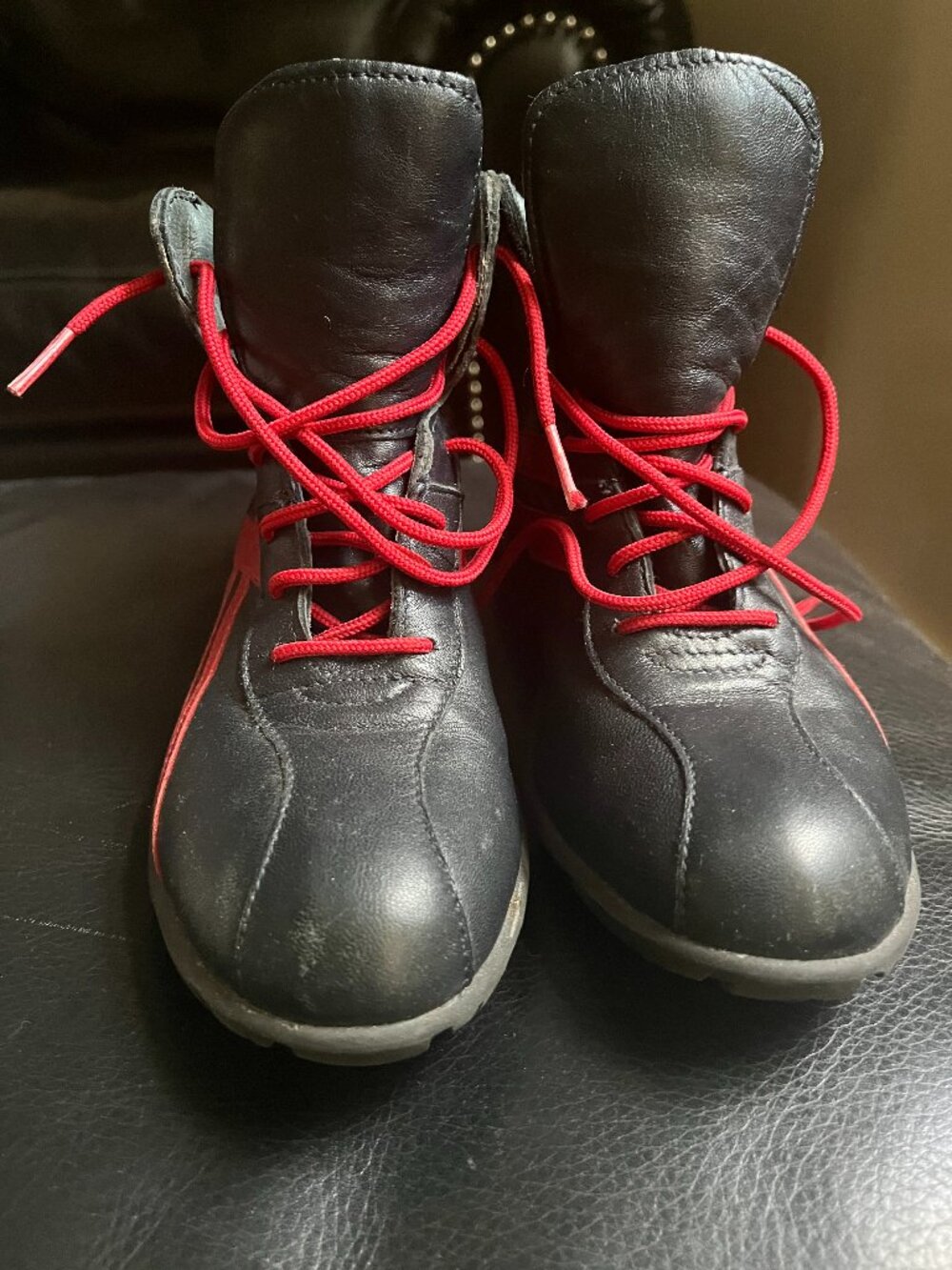 Rare Vintage Kids Versace black and red shoes size Euro 31